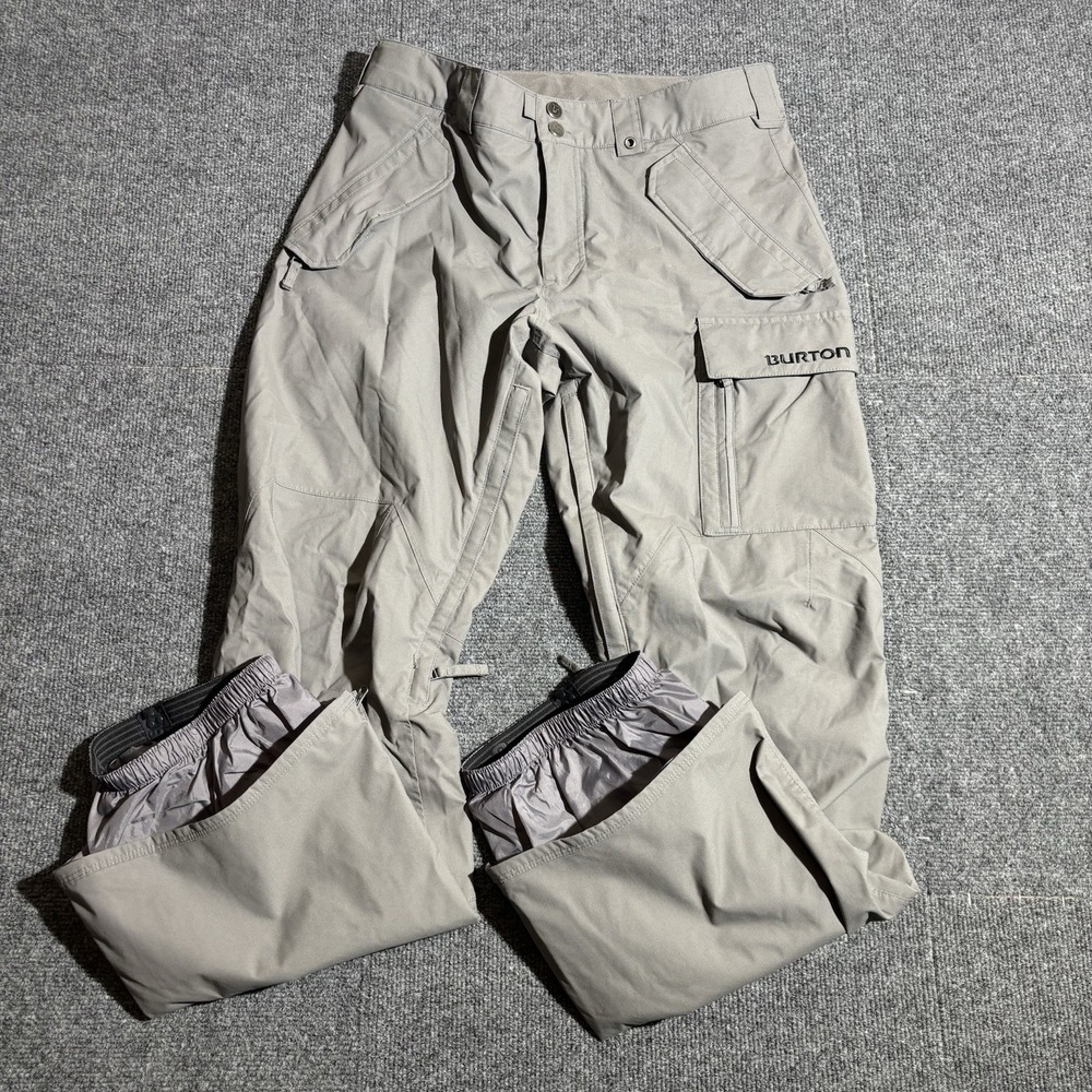 Burton Pants Men Medium Gray Dryride Snowboard Ski Waterproof Snowboarding Cargo